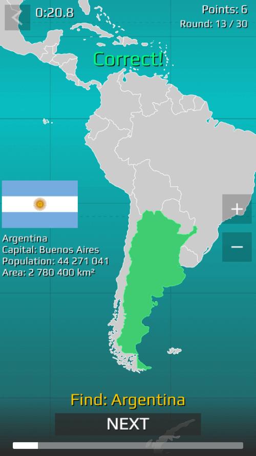 World Map Quiz スクリーンショット 1