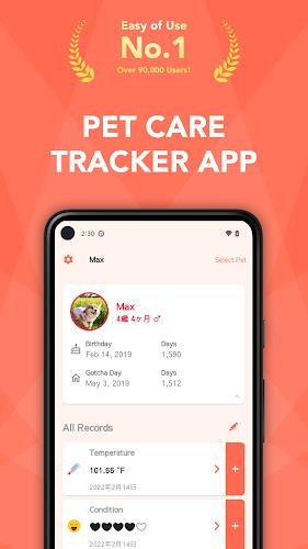 Pet Care Tracker - PetNote Captura de pantalla 1