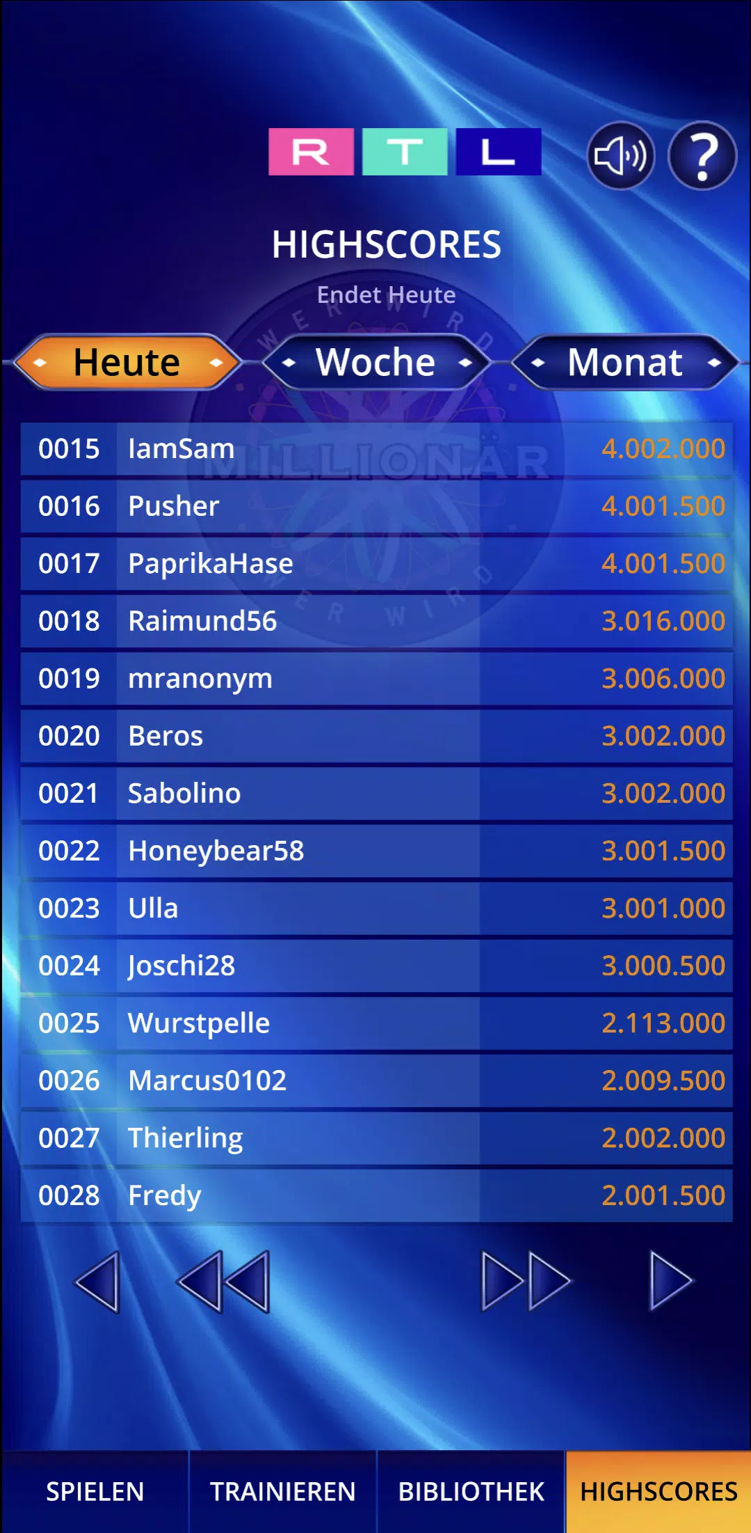 Wer wird Millionär? Training Screenshot 4