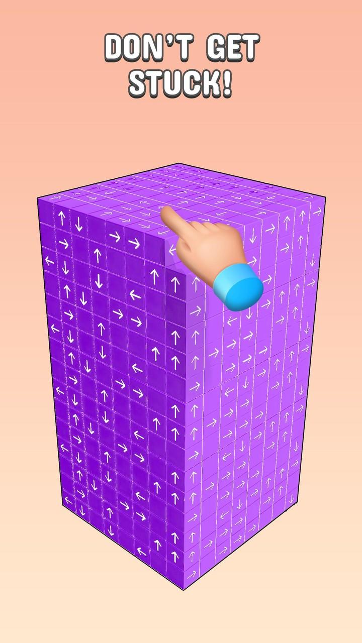 Tap to Unblock 3d Cube Away Скриншот 2