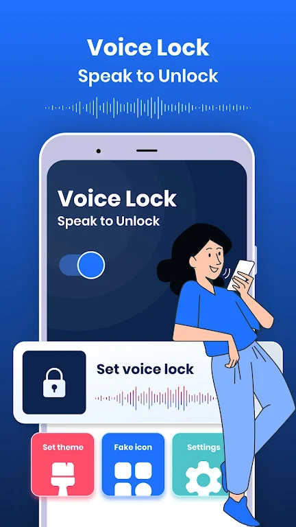 Voice Lock : Speak to Unlock Ekran Görüntüsü 1