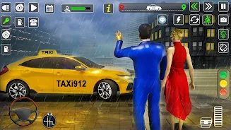 Taxi Driver Cab Car Driving 3D Captura de tela 2