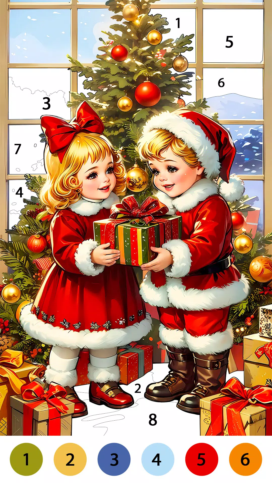 Christmas Cute Coloring Game Ảnh chụp màn hình 1