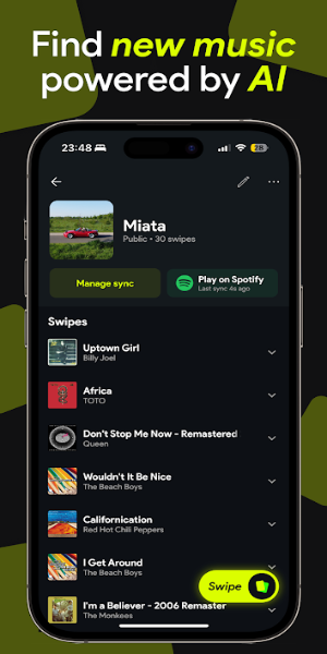 Swipefy for Spotify スクリーンショット 1