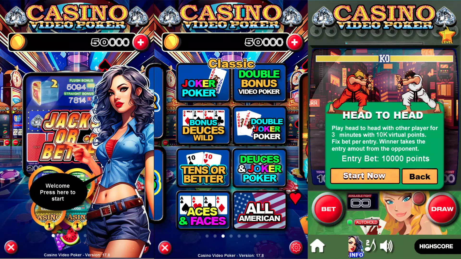 Casino Video Poker Capture d'écran 1