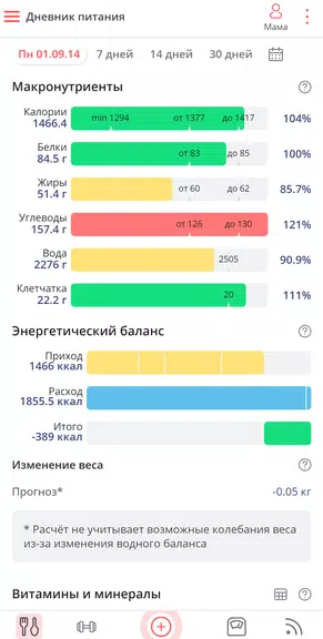 Калькулятор калорий МЗР スクリーンショット 2