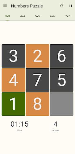 15 Number puzzle sliding game 스크린샷 3