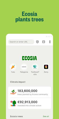 Ecosia: Browse to plant trees. Screenshot 2