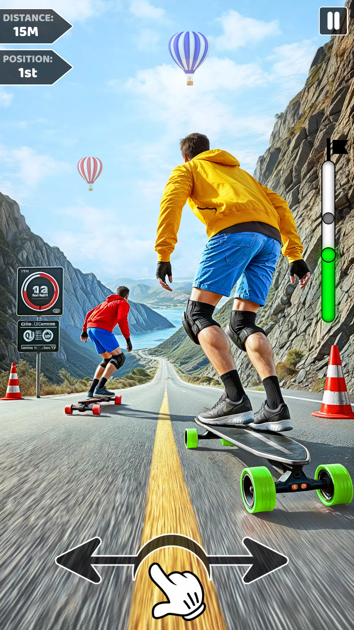 Downhill Skateboarding Game Schermafbeelding 3