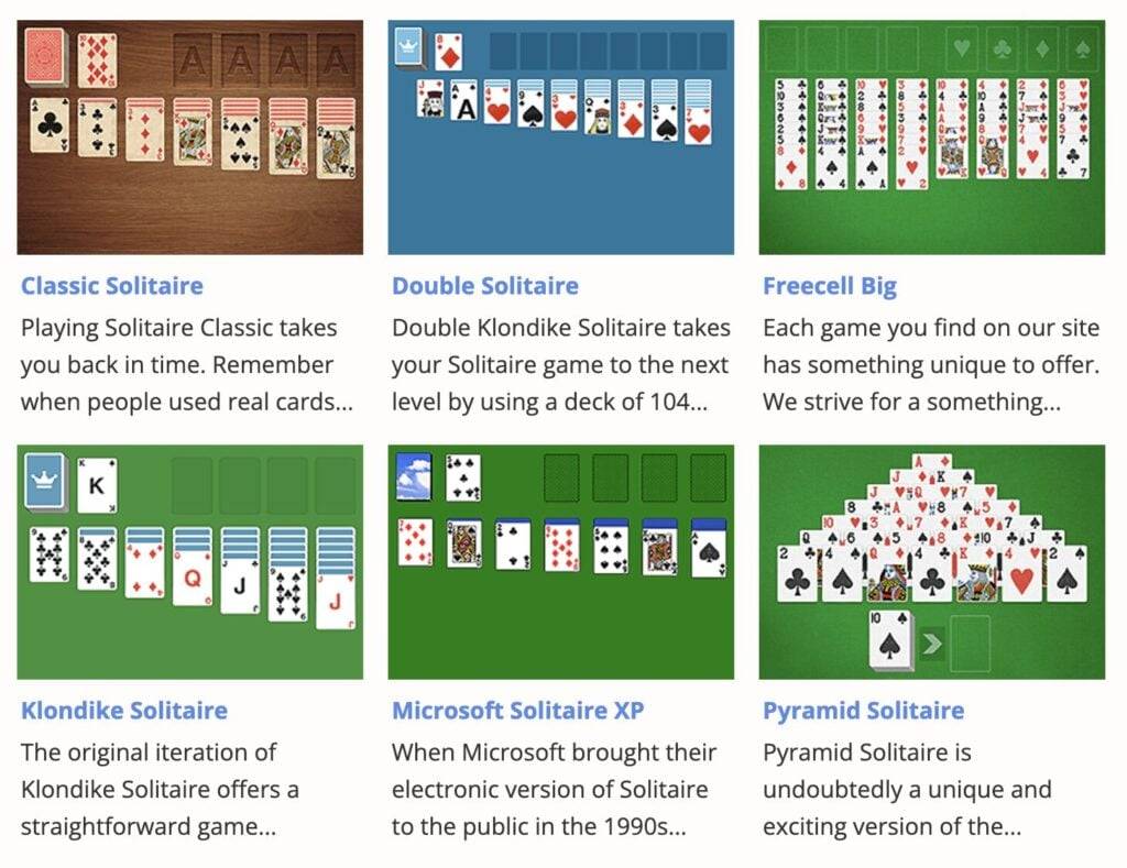 Freesolitrea.com ၏ user interface
