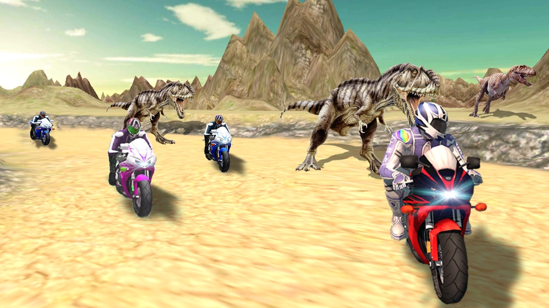 Dino World Bike Race Game - Jurassic Adventure Скриншот 3