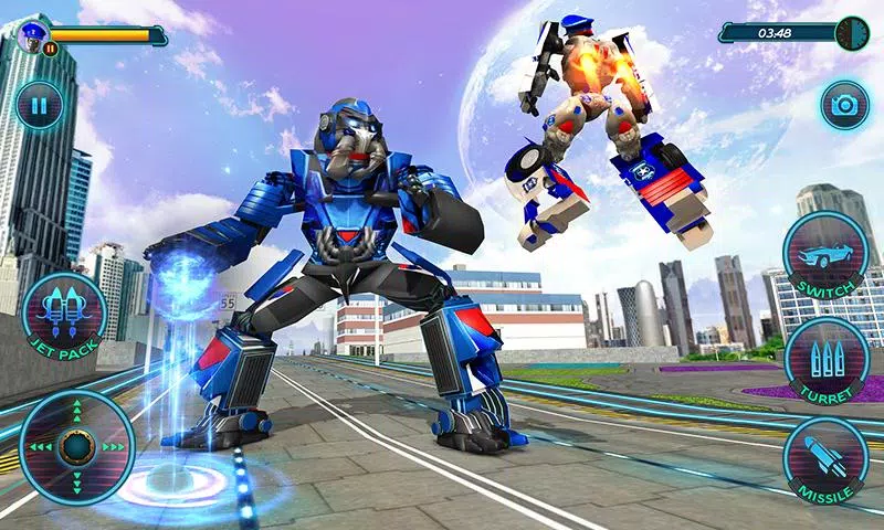 US Police Robot Car Revenge Captura de pantalla 3