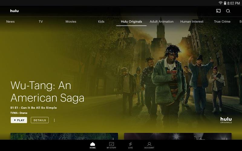 Hulu for Android TV Captura de pantalla 1