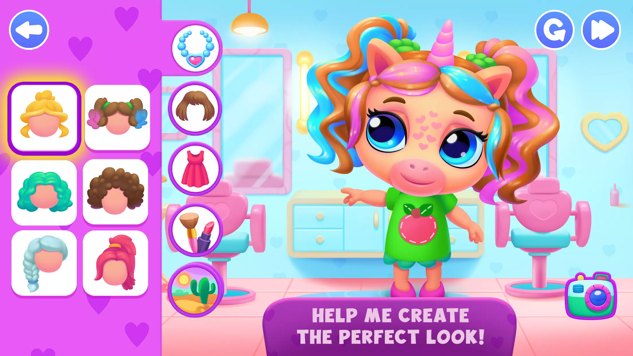 Unicorn Dress up games kids Tangkapan skrin 1