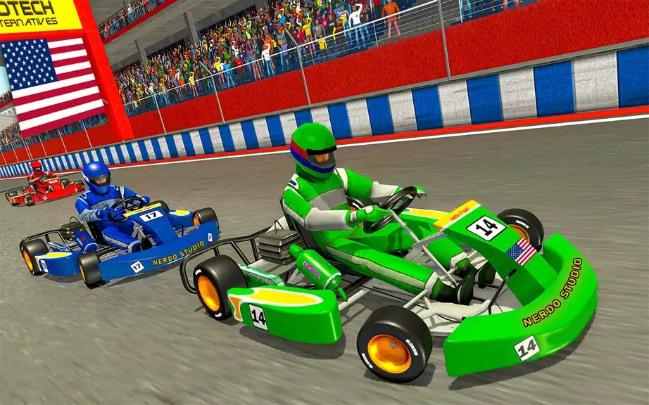 Go Kart Racing Games 3D Stunt ภาพหน้าจอ 1