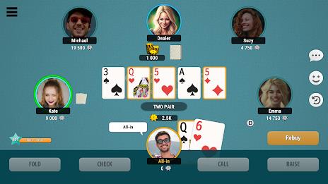 Kindza Poker - Texas Holdem स्क्रीनशॉट 2