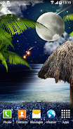 Tropical Night Live Wallpaper 스크린샷 1