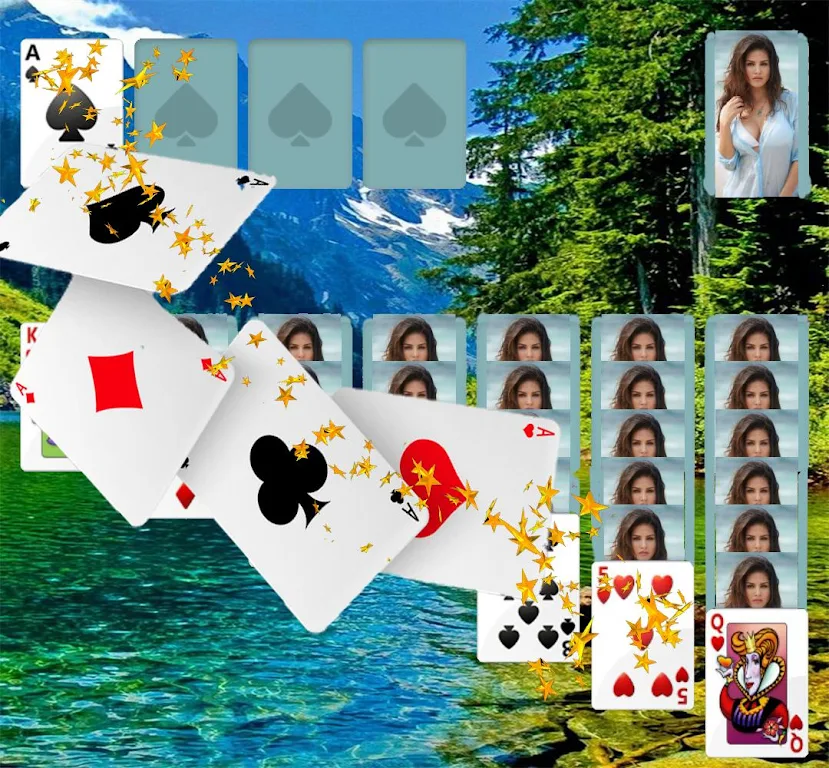 Russian Solitaire..Косынка Фото Квест Captura de pantalla 4