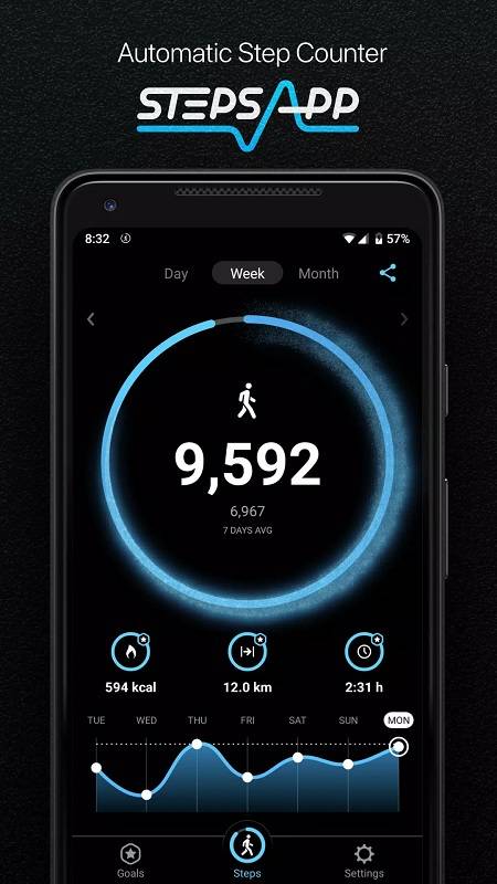 StepsApp Pedometer & Step Counter Zrzut ekranu 1