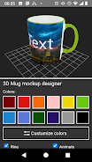 3D Mug Mockup Designer Capture d'écran 1