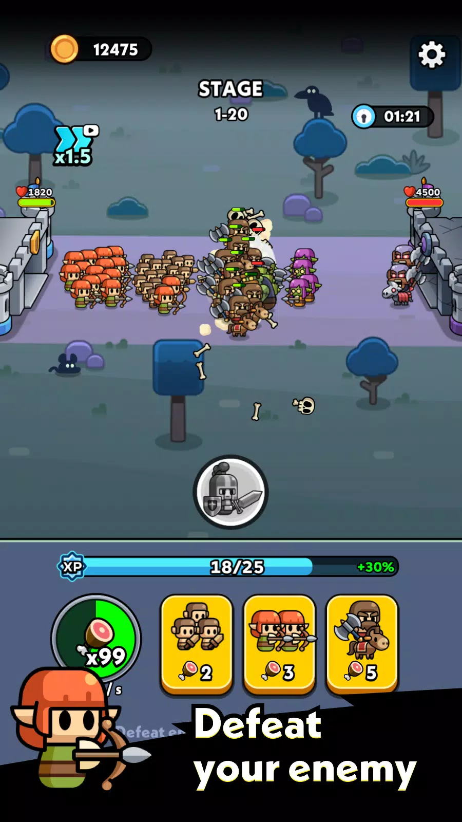 Tiny Warriors Go! Captura de pantalla 2