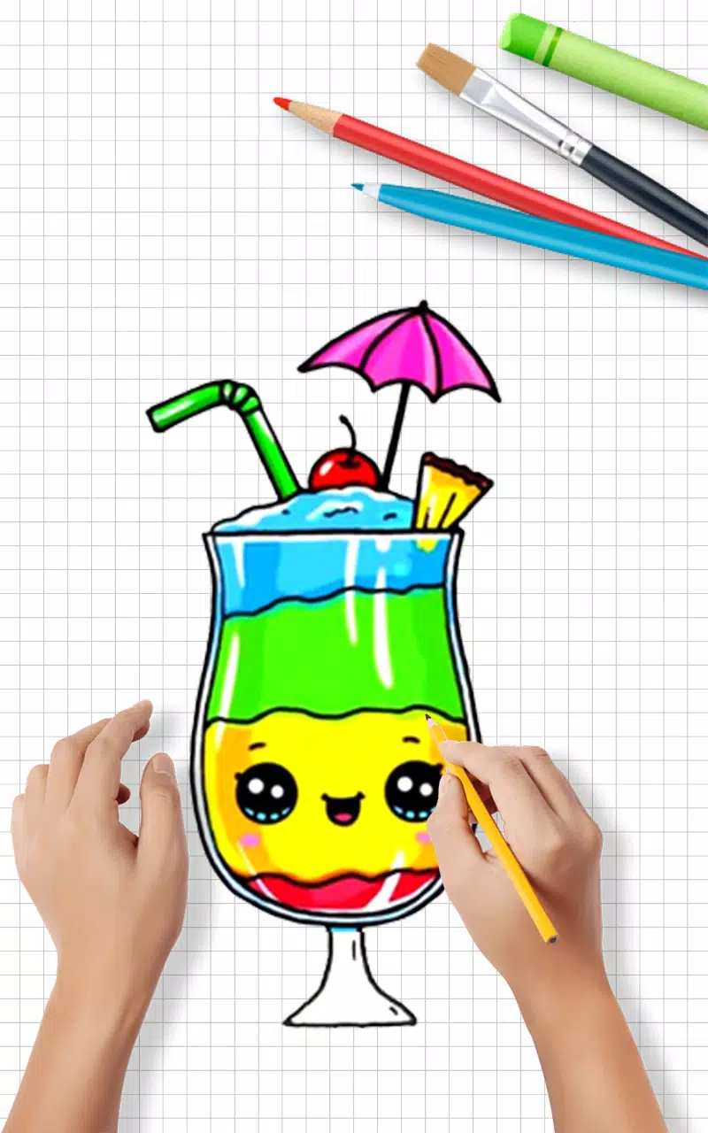 Draw Cute Drinks Captura de tela 3