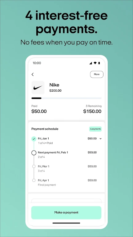 Schermata Afterpay - Buy Now, Pay Later 4
