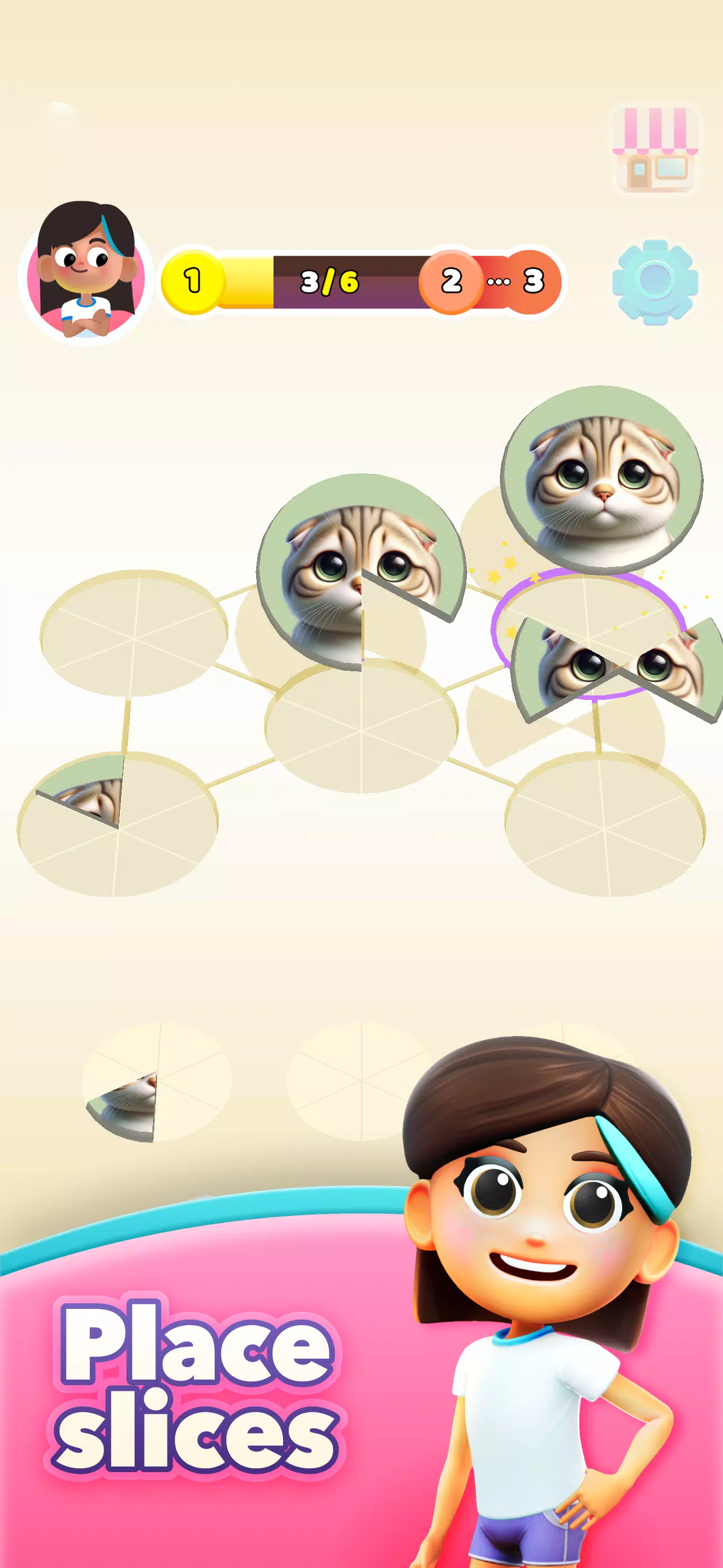 Mia's Slices: Art Puzzle Game Capture d'écran 1
