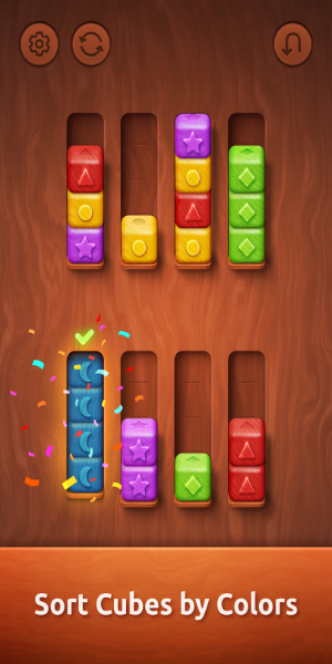 Colorwood Sort Puzzle Game Mod Schermafbeelding 1