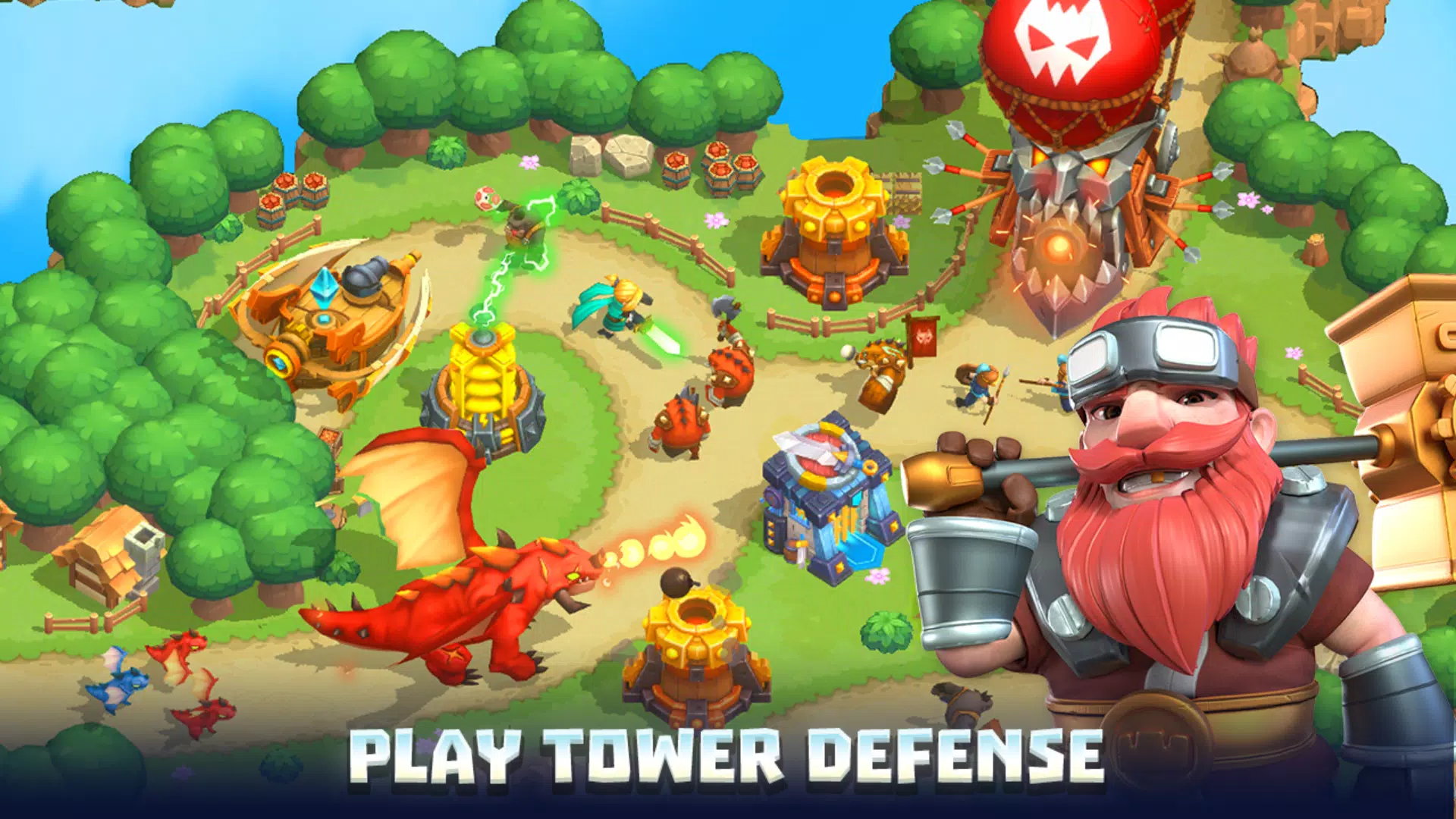 Wild Sky: Tower Defense TD Captura de tela 2