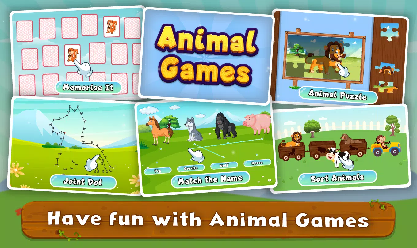 Kids Animal Sounds & Games Tangkapan skrin 4