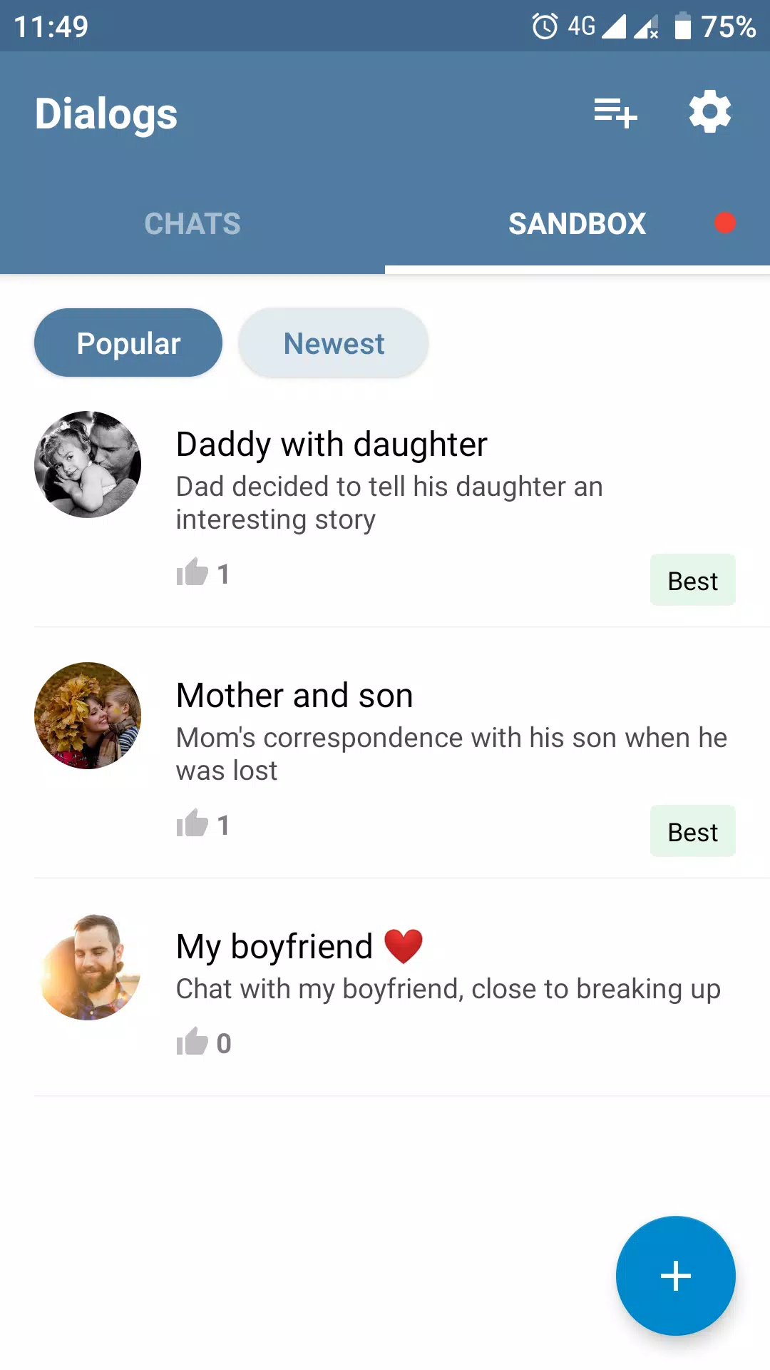 Schermata Fake Chat Story Messenger 3