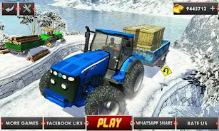 Farm Tractor Cargo Driving Sim Tangkapan skrin 1