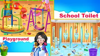 School Cleanup - Cleaning Game 스크린샷 4