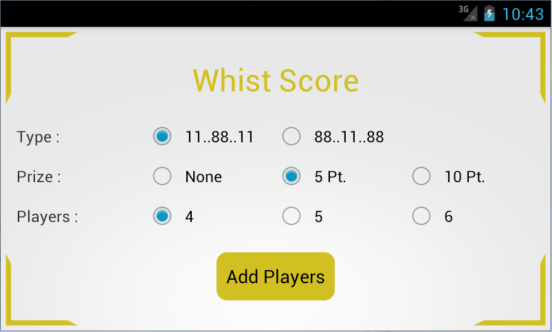 Whist Score स्क्रीनशॉट 1