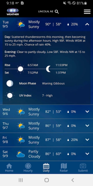 10/11 NOW Weather Capture d'écran 1