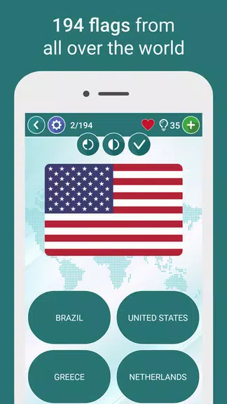 Geography Quiz - World Flags Screenshot 1