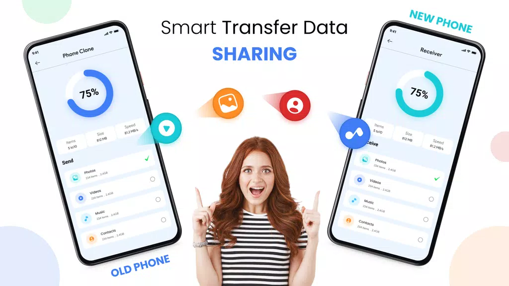 Transfer All Data - PhoneClone Captura de pantalla 1