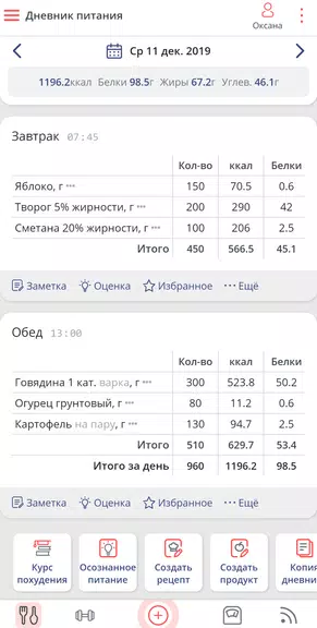 Калькулятор калорий МЗР スクリーンショット 1