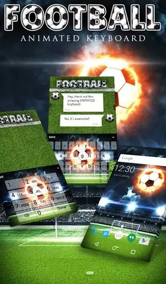 Football Keyboard & Wallpaper Tangkapan skrin 1