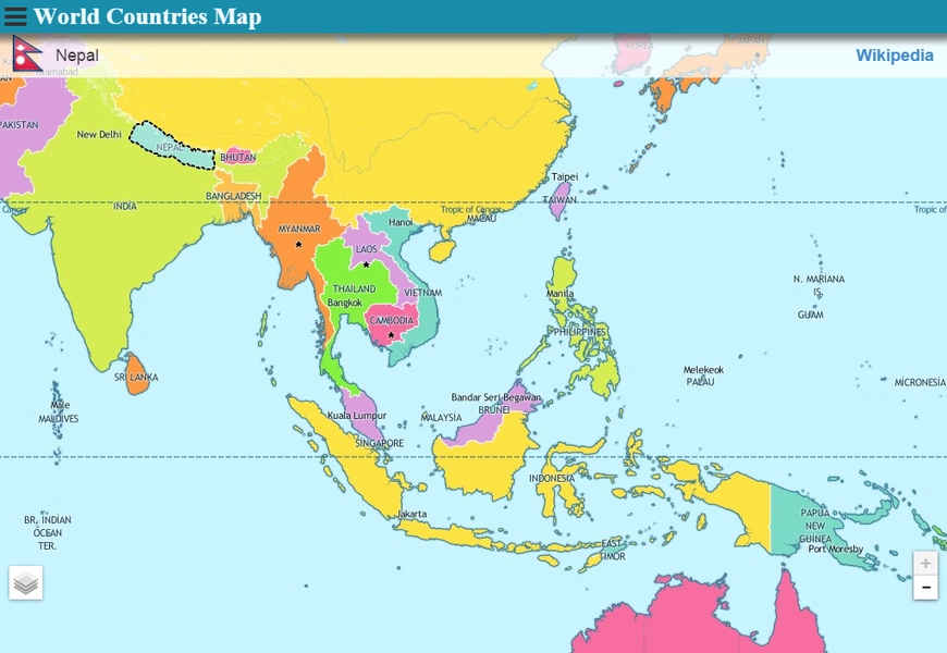 World Countries Map Скриншот 1