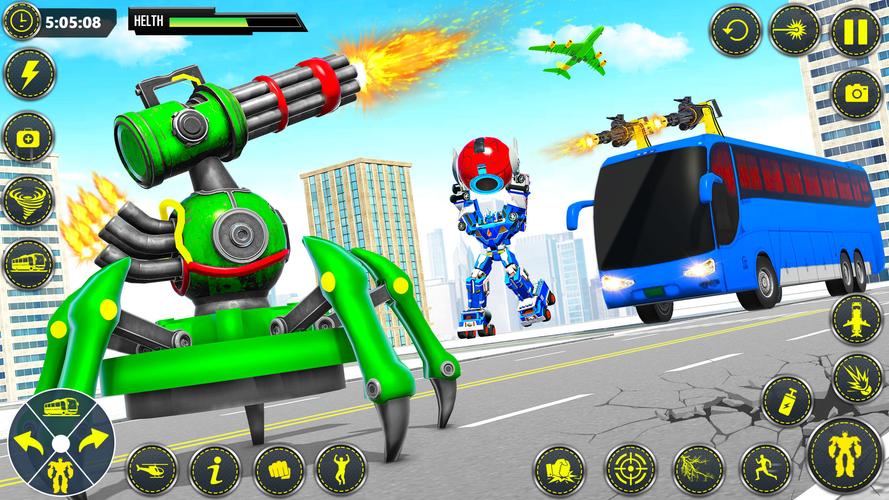 School Bus Robot Car Game Screenshot 4