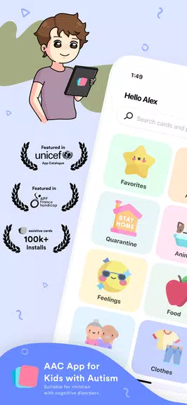 Leeloo AAC - Autism Speech App Zrzut ekranu 1