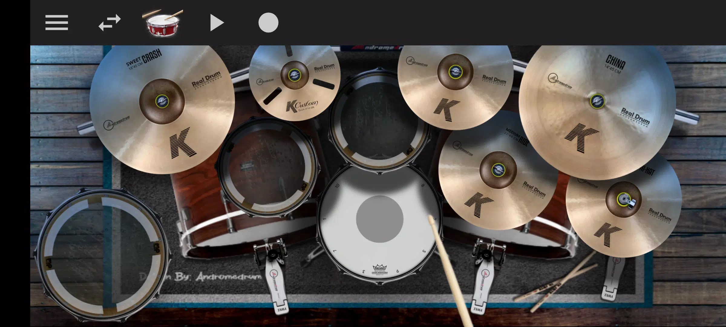 Mega Drum - Drumming App Скриншот 1