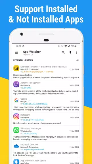 App Watcher: Check Update Capture d'écran 3