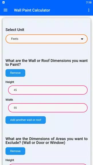 Wall Paint Calculator স্ক্রিনশট 1