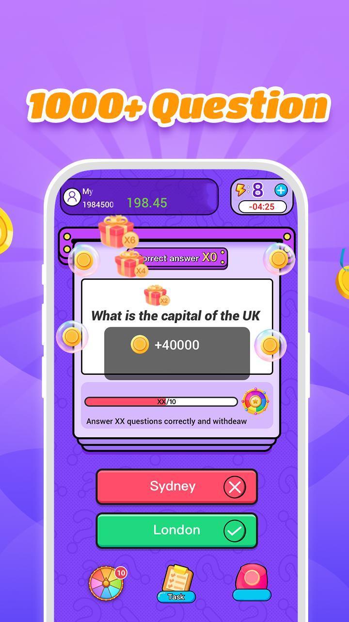 Fun trivia game - Lucky Quiz 스크린샷 4