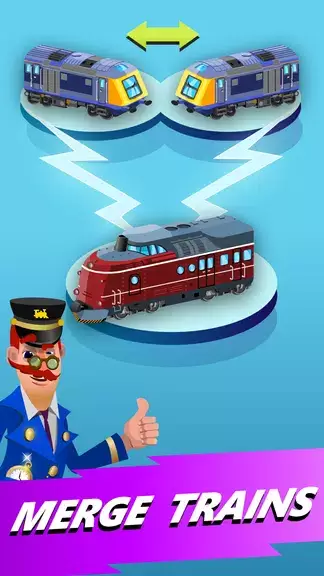 Train Merger Idle Train Tycoon Schermafbeelding 1