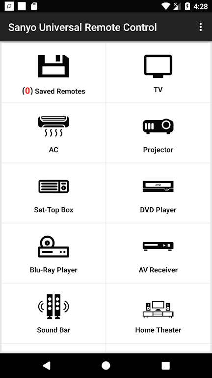 Sanyo Universal Remote 스크린샷 1