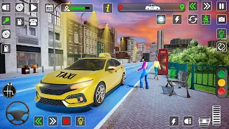 Taxi Driver Cab Car Driving 3D Captura de tela 3